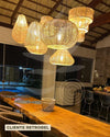 Luminária Pendente de Palha Aramada Boho