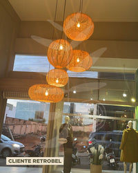 Luminária Pendente de Palha Aramada Juréia G
