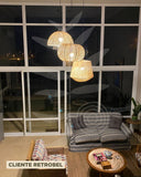 Luminária Pendente de Palha Aramada Enseada G