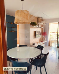 Luminária Pendente de Palha Aramada G