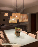 Luminária Pendente de Palha Aramada G