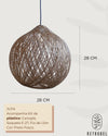 Luminária Pendente de Juta Gota P