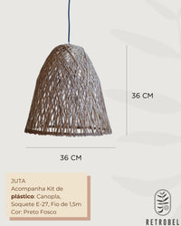 Luminária de Juta Sino