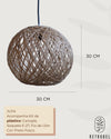 Luminária Pendente de Juta Redonda M 30cm