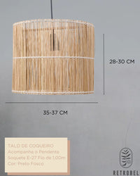 Composição de Luminária de Talo de Coqueiro REF 1