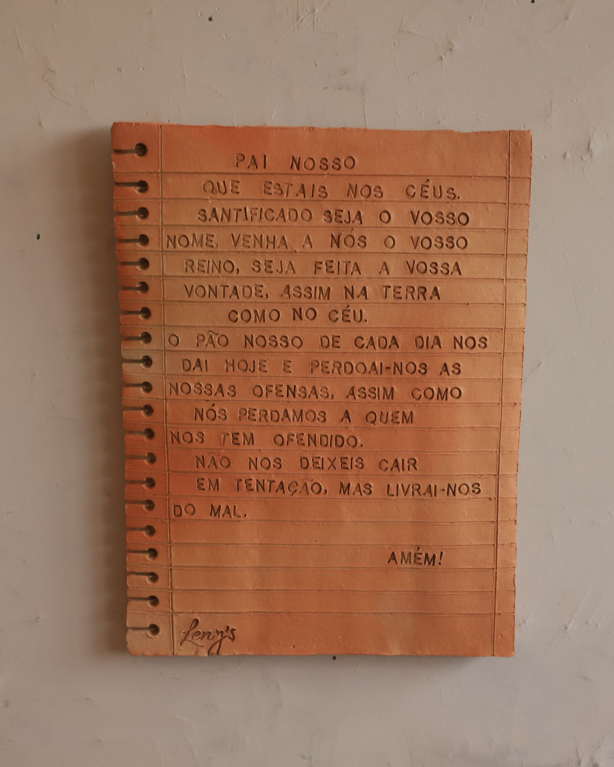 Oração de Pai Nosso de Parede Leny's
