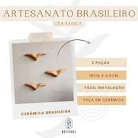Trio de andorinha de Cerâmica